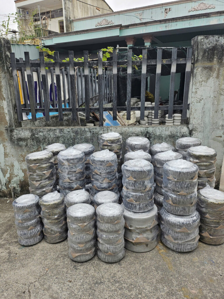 chậu để bàn màu xi măng nguyên bản