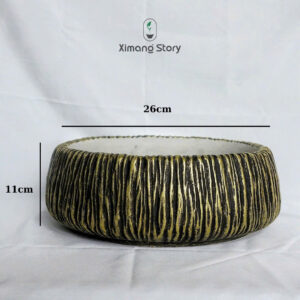 chậu xi măng xám đậm không phai màu