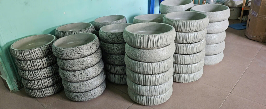 chậu xi măng nhận thi công cảnh quan trọn gói