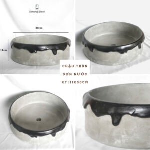 chậu xi măng để hành lang chung cư