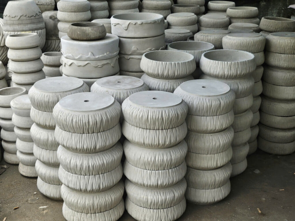 chậu xi măng trồng xương rồng chịu nắng