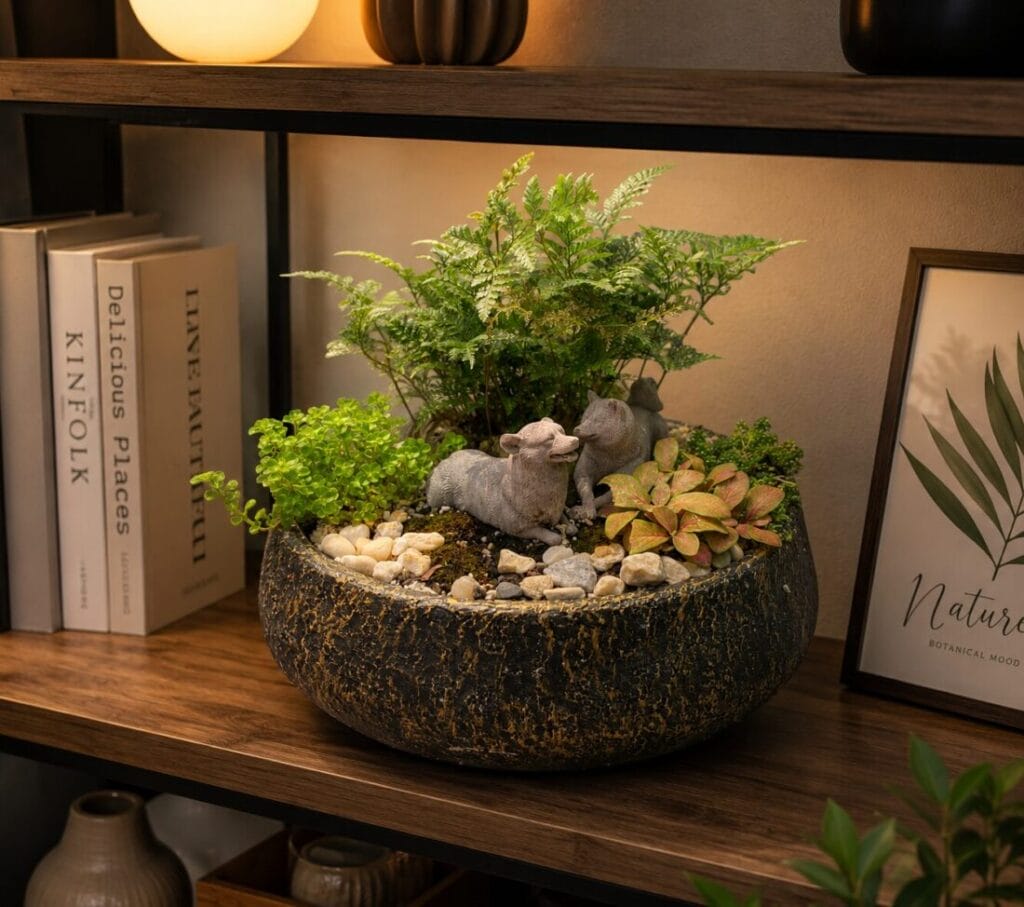 chậu cây mini trong nhà
