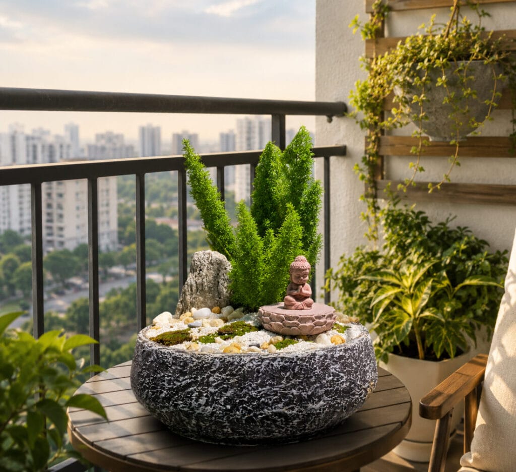 chậu cây cảnh phong cách tối giản